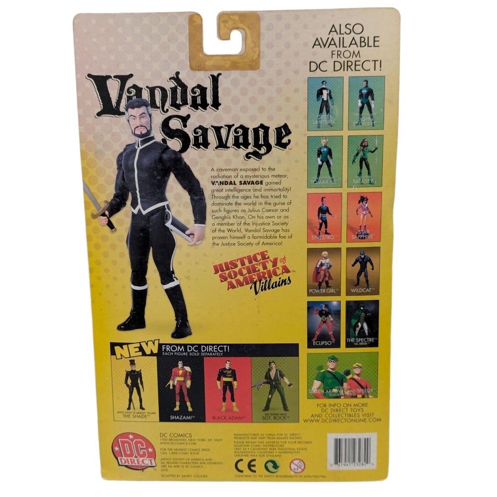 DC Direct Justice Society of America Villains Vandal Savage Action Figure MOC - Picture 4 of 6